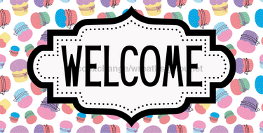 Cupcake Welcome Sign, DCO-01241, Sign For Wreath, 6x12